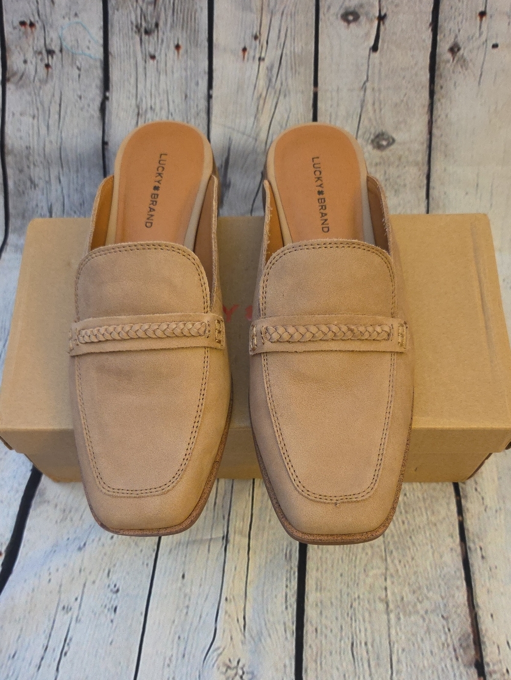 Lucky Brand Tawny Tan Loafer Mule Womens Size 9